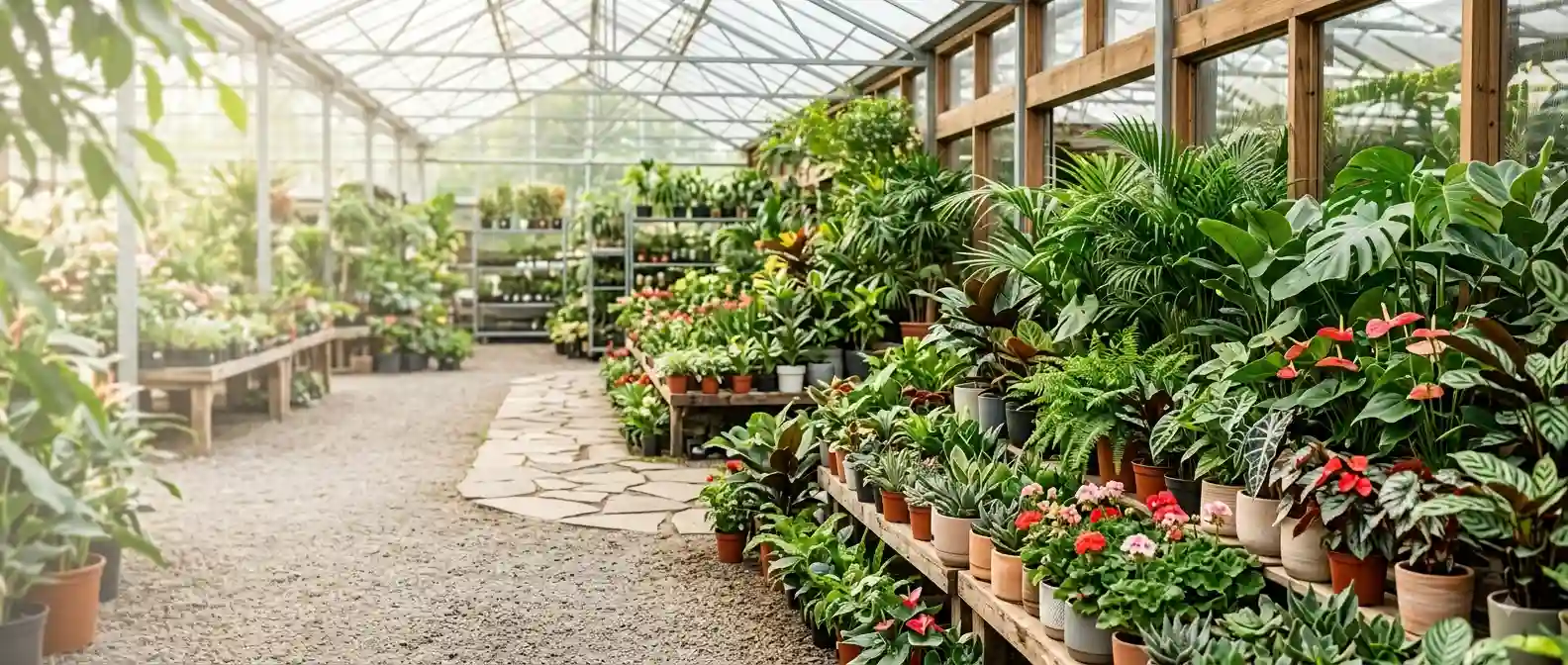 Beautiful green indoor plants